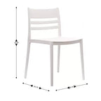 Flash Furniture Bridgeport - Juego de 2 sillas apilables para patio, para interior y exterior, con respaldo de listones, silla de resina comercial para todo tipo de clima