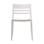 Flash Furniture Bridgeport - Juego de 2 sillas apilables para patio, para interior y exterior, con respaldo de listones, silla de resina comercial para todo tipo de clima