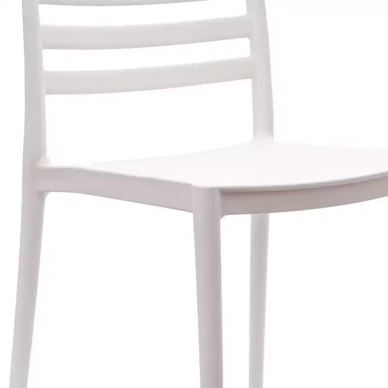 Flash Furniture Bridgeport - Juego de 2 sillas apilables para patio, para interior y exterior, con respaldo de listones, silla de resina comercial para todo tipo de clima