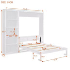 Cama de pared con estantes Whisen Murphy Bed