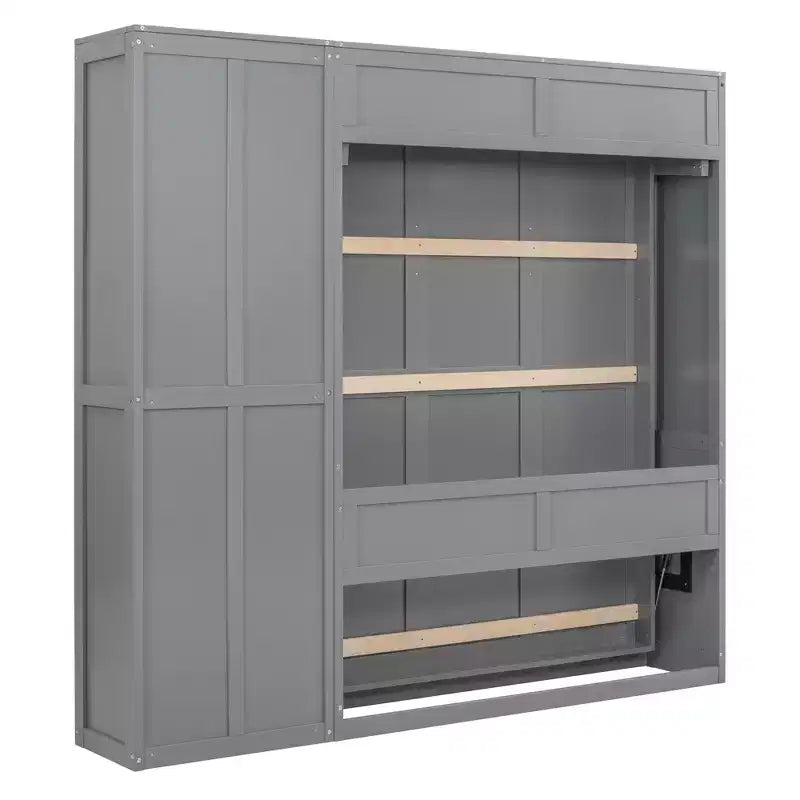 Cama de pared con estantes Whisen Murphy Bed
