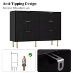 Cómoda para Dormitorio, Cómoda de 6 Cajones, Cómoda Moderna, Organizador de Cajones de Madera para Dormitorio, Sala de Estar, Pasillo, Entrada
