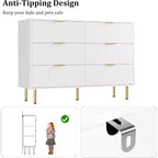 Cómoda para Dormitorio, Cómoda de 6 Cajones, Cómoda Moderna, Organizador de Cajones de Madera para Dormitorio, Sala de Estar, Pasillo, Entrada