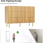 Cómoda para Dormitorio, Cómoda de 6 Cajones, Cómoda Moderna, Organizador de Cajones de Madera para Dormitorio, Sala de Estar, Pasillo, Entrada