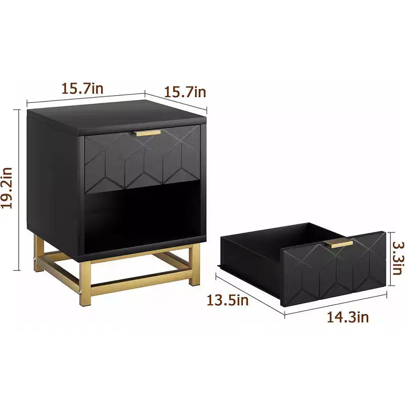 Cómoda con cajones, Cómoda para dormitorio, Organizador de cómoda de 53.5" con manijas y patas de metal