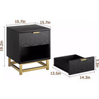 Cómoda con cajones, Cómoda para dormitorio, Organizador de cómoda de 53.5" con manijas y patas de metal