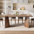Mesa de comedor rectangular de 71 pulgadas para 6 personas, mesa de cocina rústica estilo granja con patas resistentes