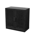 HomeRoots 31 mueble decorativo negro texturizado para puerta con tres estantes