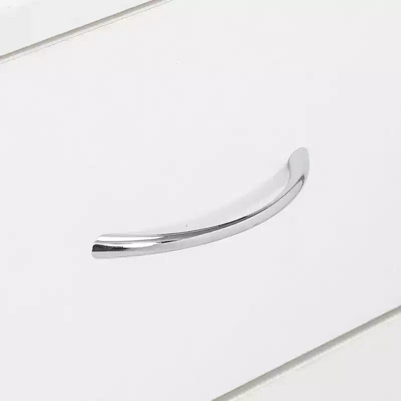 Karl Home Cómoda blanca de 4 cajones de aglomerado de 66 cm de ancho