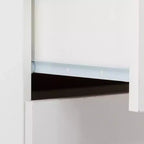 Karl Home Cómoda blanca de 4 cajones de aglomerado de 66 cm de ancho