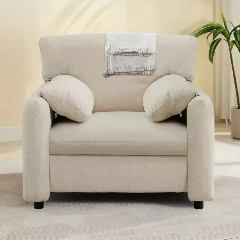 GDFStudio Caroline Sillón tapizado de chenilla moderno de 39 pulgadas