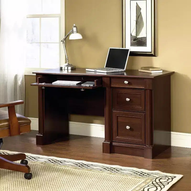 Escritorio ejecutivo HomeStock Palladia marrón 23.5D x 53.12W x 30H Panel desplegable 144 lbs