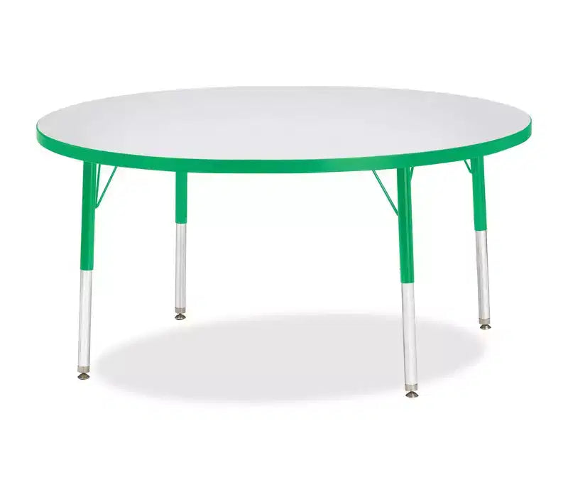 Jonti-Craft Berries Elementary Height Color Edge Round Table 48 x 48 in Green
