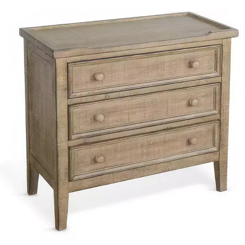 Mesa Auxiliar Royal Hampton 28 | 3 cajones con tiradores redondos | Madera de Caoba