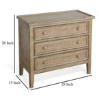 Mesa Auxiliar Royal Hampton 28 | 3 cajones con tiradores redondos | Madera de Caoba