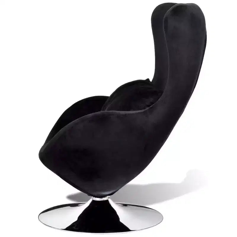 vidaXL Sillón tapizado giratorio Accent para sala de estar y dormitorio - Negro