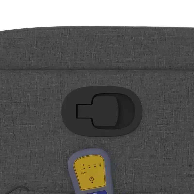 vidaXL Sillón reclinable de tela gris oscuro - 6 puntos de masaje vibratorio, respaldo y reposapiés ajustables - Gris
