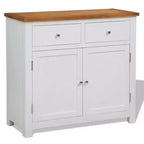 Aparador vidaXL 35.4x13.2x32.7 cm Madera maciza de roble