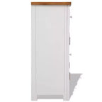 Aparador vidaXL 35.4x13.2x32.7 cm Madera maciza de roble
