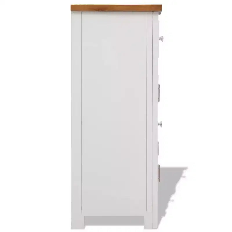 Aparador vidaXL 35.4x13.2x32.7 cm Madera maciza de roble