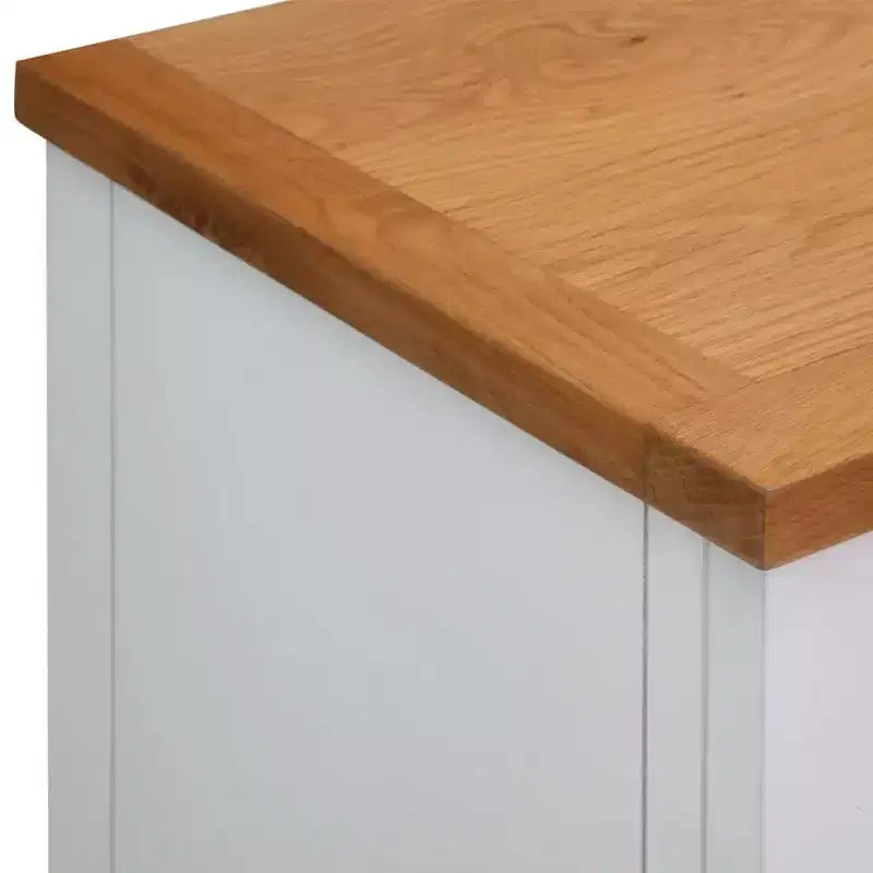 Aparador vidaXL 35.4x13.2x32.7 cm Madera maciza de roble