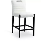 Meridian Furniture,Aimee Cream Vegan Leather Counter Stool
