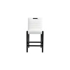 Meridian Furniture, Taburete de mostrador Aimee de piel vegana color crema