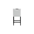 Meridian Furniture, Taburete de mostrador Aimee de piel vegana color crema