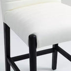 Meridian Furniture, Taburete de mostrador Aimee de piel vegana color crema