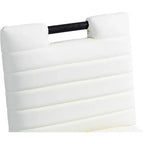 Meridian Furniture, Taburete de mostrador Aimee de piel vegana color crema
