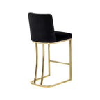 Meridian Furniture, Taburete Heidi de terciopelo negro