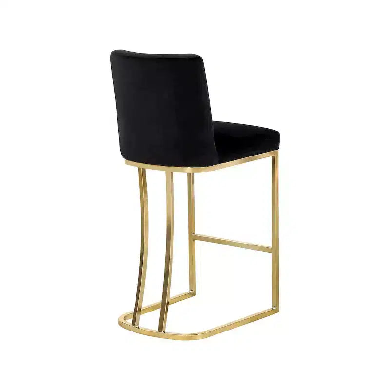 Meridian Furniture, Taburete Heidi de terciopelo negro
