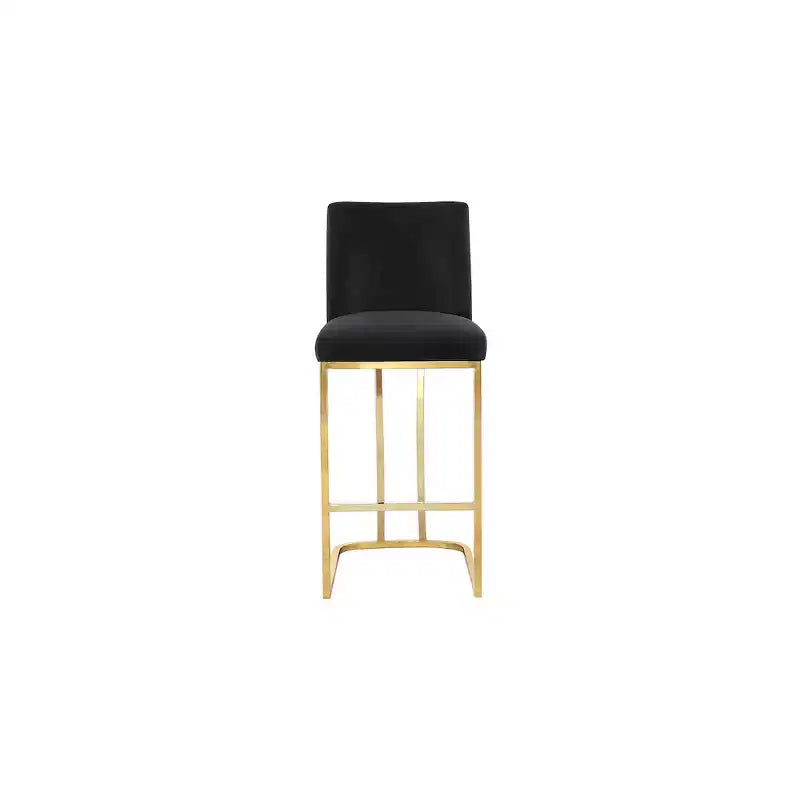 Meridian Furniture, Taburete Heidi de terciopelo negro