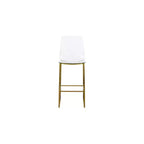 Meridian Furniture, Taburete Lumen de metal dorado/policarbonato de lucita