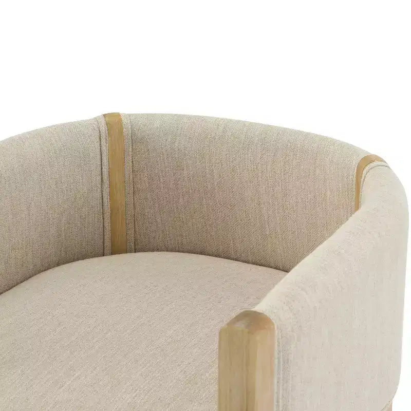 Christopher Knight Home Diana - Sillones modernos de lino tapizados con madera de caucho (juego de 2)