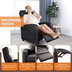 MAYEERTY Sillón decorativo - Sillón giratorio de chenilla 360 con cojín lumbar
