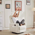 MAYEERTY Sillón decorativo - Sillón giratorio de chenilla 360 con cojín lumbar
