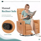 MAYEERTY Sillón decorativo - Sillón giratorio de chenilla 360 con cojín lumbar
