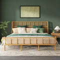 Christopher Knight Home Shadow Coastal Grid PE Wicker Bed with Wingback Headboard