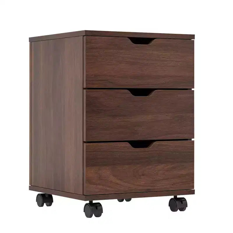 PexFix Gabinete de Archivo Vertical de 3 Cajones, Móvil de Madera con Ruedas para Debajo del Escritorio para Oficina en Casa
