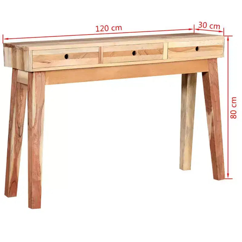 vidaXL Mesa Consola de Madera Maciza Reciclada