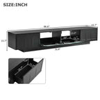 Mueble de TV o televisor CLIHOME para centros de entretenimiento de hasta 95'', consola multimedia funcional con puertas de gabinete arqueadas