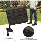 Caja de almacenamiento para exteriores Acekool de 80 galones con tapa con cerradura, impermeable y resistente a los rayos UV, ruedas y asas para patio, jardín, almacenamiento junto a la piscina