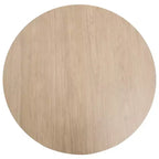 Mesa de comedor redonda LeisureMod Bristol de 27 pulgadas con cubierta de piedra sinterizada y base de pedestal de acero color cerezo para cocina y comedor modernos