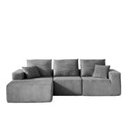 Sofá modular Whisen con chaise longue, sofá tipo nube en forma de L, no requiere montaje