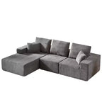 Sofá modular Whisen con chaise longue, sofá tipo nube en forma de L, no requiere montaje