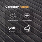 Sofá modular Whisen con chaise longue, sofá tipo nube en forma de L, no requiere montaje