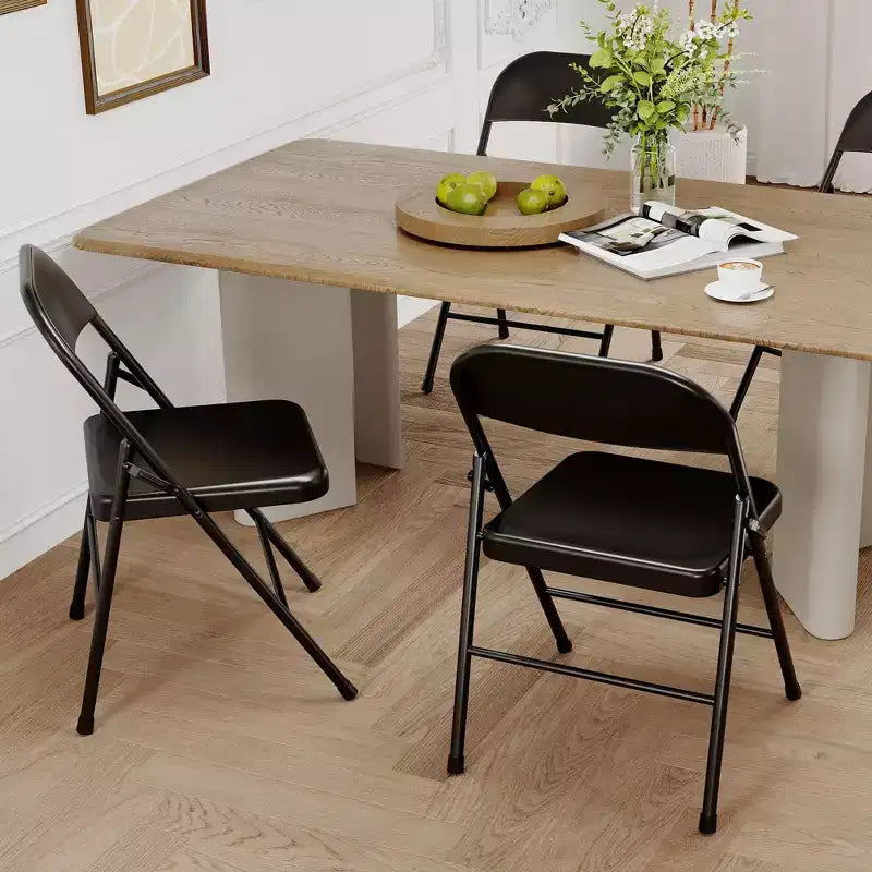 Sillas Plegables Paquete de 4 - Sillas de Camping de Alta Resistencia con Capacidad de 158 kg, Asiento Acolchado y Respaldo para Uso en Interiores/Exteriores
