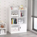 Estantería infantil, librería con 6 compartimentos, estanterías independientes y organizador de cubos, para dormitorio, sala de estar, oficina, armario, escuela, en blanco