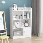 Estantería infantil, librería con 6 compartimentos, estanterías independientes y organizador de cubos, para dormitorio, sala de estar, oficina, armario, escuela, en blanco